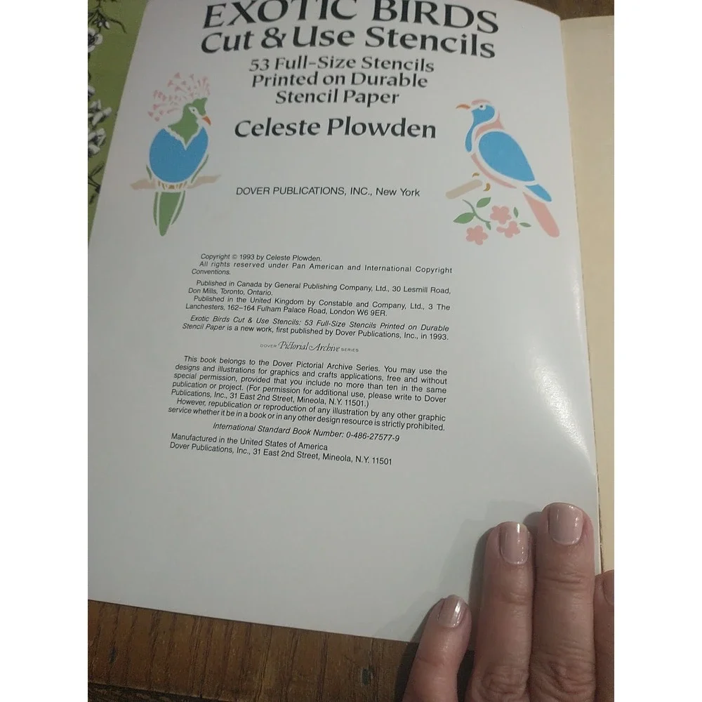 Vintage‎ Exotic Birds Cut and Use Stencils Celeste Plowden 53 Stencils NEW